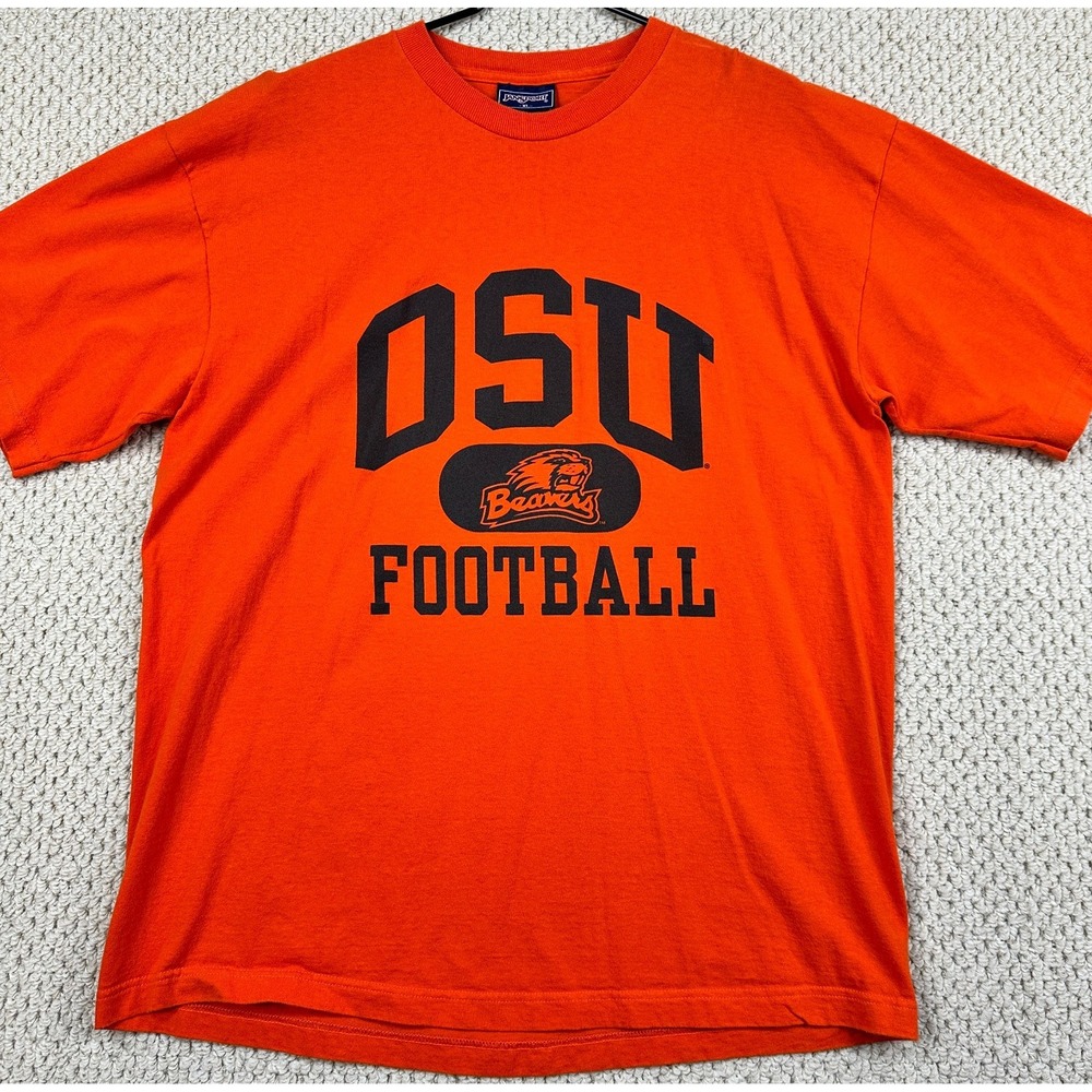 Vtg Oregon State Jansport T Shirt Mens XL Orange OSU Beavers NCAA Football Tee